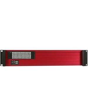 iStarUSA D 213 MATX RED Compact Rackmount microATX Chassis   2U, Red 
