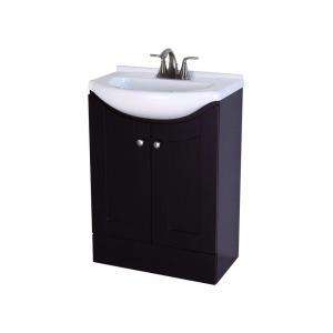 St. Paul Kelly 24 in. W Vanity in Espresso with Euro Porcelain Vanity 