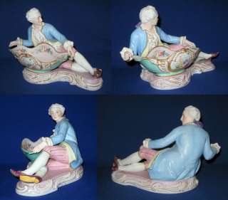   19thC Old Paris Porcelain Figural Sweetmeat Bowls Vion & Charles Baury