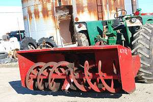 POINT SNOW BLOWER 540 PTO 7 9 1/2 WIDE AUGER 2 STAGE RUNS GOOD HYD 
