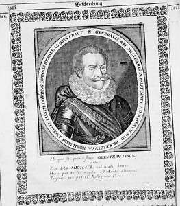 1640  Hans Michael Elias Obentraut Kupferstich Portrait  