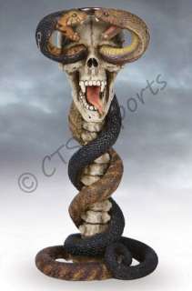 Snake Eyes Figurine Candle Holder Skulls Skeleton Gothic Hissing 