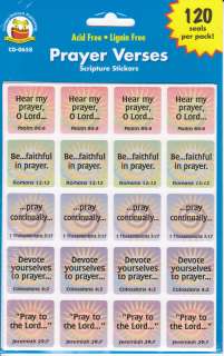 120 Prayer Stickers NIV Scripture Bible Study Christian  