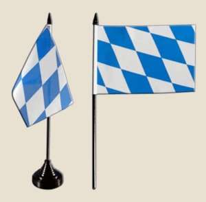 Tischflagge BAYERN RAUTEN bayerische Tischfahne 10x15cm  