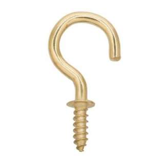 Crown Bolt Brass Plated 1 in. Cup Hook (50 Pieces) 15712 at The Home 