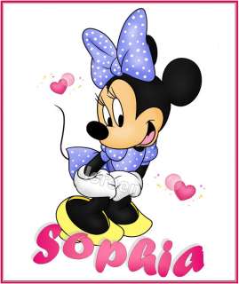 Minnie Mouse   Bügelbilder   m. Wunschnamen ♥ ♥ ♥   