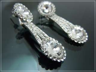 Vintage Snow Princess Perfect Bridal Earring Crystal  