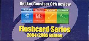 CPA EXAM Flashcard Series BECKER CONVISER review DeVry  