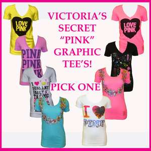 Victorias Secret Pink Graphic Tee Tees T Shirt Hawaii Love Pink T 