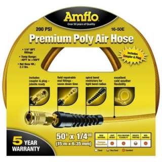 Amflo 1/4 In. X 50 Ft. Premium Polyurethane Air Hose 16 50E at The 