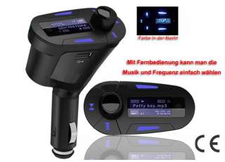 FM Transmitter  Player für KFZ Auto PKW LKW Car Radio SD TF USB 