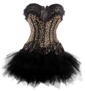 Corset Leopard Costume Wonderful Outfit Fancy Dress NEW Bustier with 