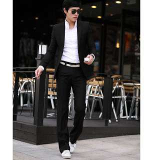   Fashion Stylish Slim Fit One Button Suit Blazer Coat 2 Colors MCH0637