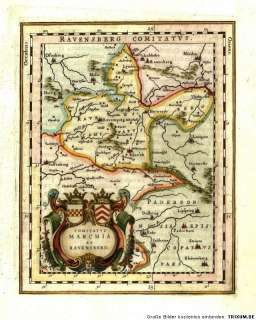 Karte Ravensberg 1640 Boke Dornberg Glane Greffen Heepen Hesselteich 