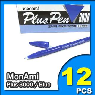 MonAmi Plus Pen 3000 Fine Sign Pen Office Blue 12 pcs  