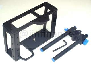DSLR camera CAGE RIG for 5D MARK II 7D with 15mm rod block plate 