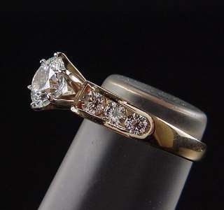 Classic Estate 14K Yellow Gold 7Mm .50 Carat Diamond Engagement Ring 