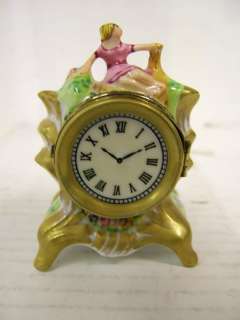 Limoges Mantle Clock Trinket Box New   