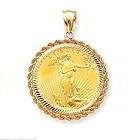 14K Gold Rope Bezel Jewelry for 1oz American Eagle Coin