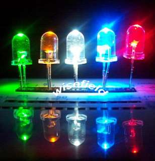 5mm 10000 mcd Color LED x 50 Pieces ( 5 color for select). Free Gift 