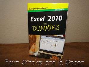 NEW EXCEL 2010 For Dummies ® Mini Edition/Pocket Size/Cliff Notes 