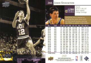 John Stockton 2009 10 Upper Deck Basketball Immortals Card #266 NBA SP 