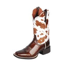 NEW ARIAT QUICKDRAW BOOT #10005864 Wms Brown/Cowprint  