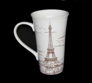 EIFFEL Tower Paris France Large Flare Latte Mug NEW  