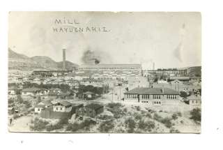 Mill Hayden AZ Real Photo Copper Mining Postcard  