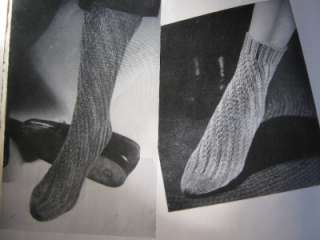 1949 Bernat Handicrafter Knit Socks Mittens Patterns  