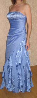 Blue Purple Jump Apparel Long Flowing Layered Prom Dress Formal Gown 