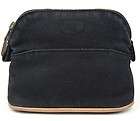   HERMES BOLIDE BLACK COTTON MINI COSMETIC BAG POUCH MADE IN FRANCE