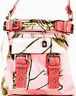 PINK REAL TREE LICENSED CAMO CAMOUFLAGE WESTERN PURSE MESSENGER CROSS 