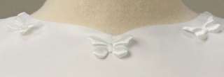 White Butterfly Children Dress Size 8   First Communion, Flower Girl 