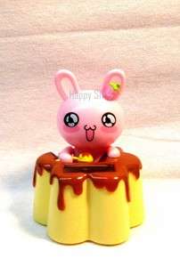 New~~ Happy Cat Eat Chocolate Cake Flip Flap Solar Powered Pink  