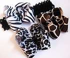 Animal Print Bows Zebra Leopard Giraffe Boutique Hairbow Hair Clip 