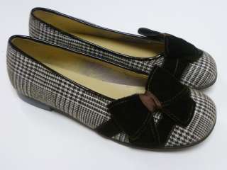   GIRLS & WOMANS LUCCINI BROWN TWEED SHOES EURO SIZES 33 34 35 38 40