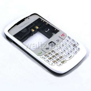 White OEM Blackberry Curve 8520 Full Housing Case Cover Keypad + Parts 