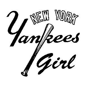 New York Yankees Girl 14 inch Auto Window Sticker Decal  