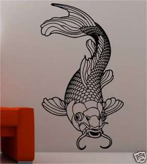 STUNNING KOI CARP FISH wall art sticker vinyl BATHROOM  