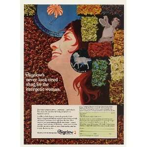  1971 Bigelow Act III Shag Carpet Aries Woman Print Ad 