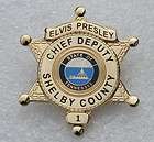 ELVIS PRESLEY CHIEF DEPUTY SHELBY COUNTY STATE OF TENNESSEE SHERIFFS 