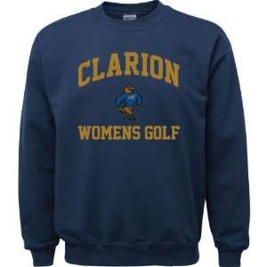  Clarion Golden Eagles Navy Womens Golf Arch Crewneck 