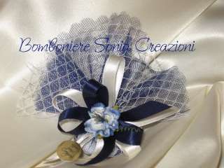   1cm colore blu royal e uno splendido fiorellino di colore blu sfumato