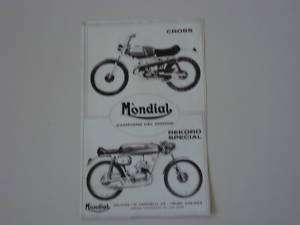 advertising Pubblicità 1973 MONDIAL CROSS/REKORD SPEC.  