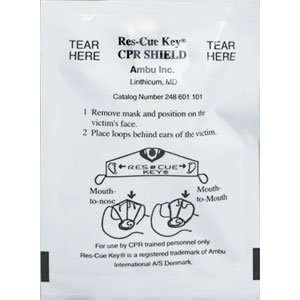First Aid Only M5042 Ambu Res cue Key CPR Shield, 1 Way Valve  