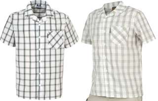   RAGING White Checked Open Neck Casual Short Sleeve Shirt M XXL  