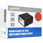 Logisys 480W 20+4 pin ATX Power Supply w/SATA (Black)  