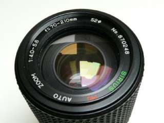 Sirius Olympus OM Fit 70 210mm f4 5.6 Zoom Lens  
