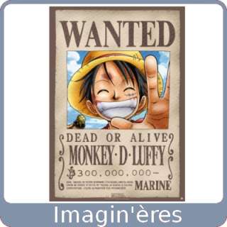   Grand Poster Wanted Luffy   One Piece Produit officiel